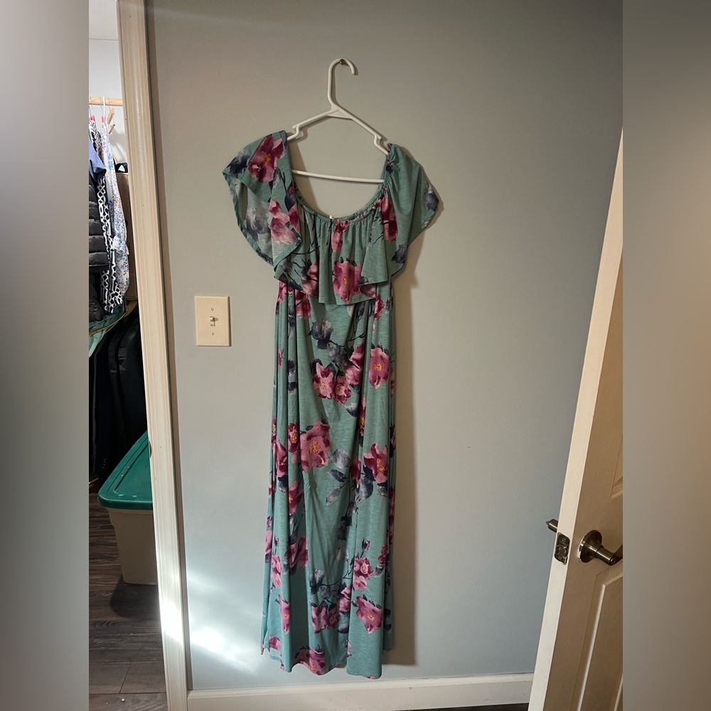 Pink blush maternity dress